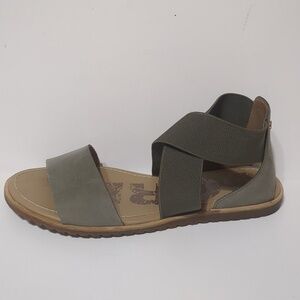 Sorel Ella Cross Ankle Strap Flat Sandal women size 6.5